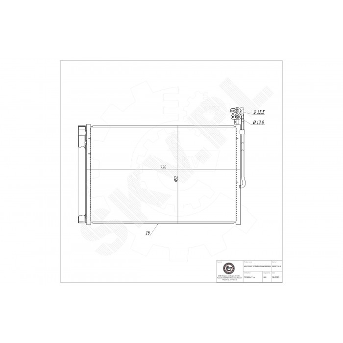 Condenseur de Climatisation Pour VW Touareg Porsche Cayenne 7P0820411A