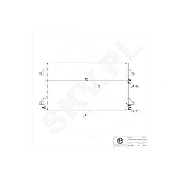 Condenseur de Climatisation Pour Renault Clio II Laguna VEL Satis 8200008763