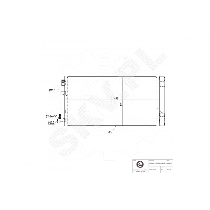 Condenseur de Climatisation Pour Renault Grand Scénic III Megane CC 921000005R