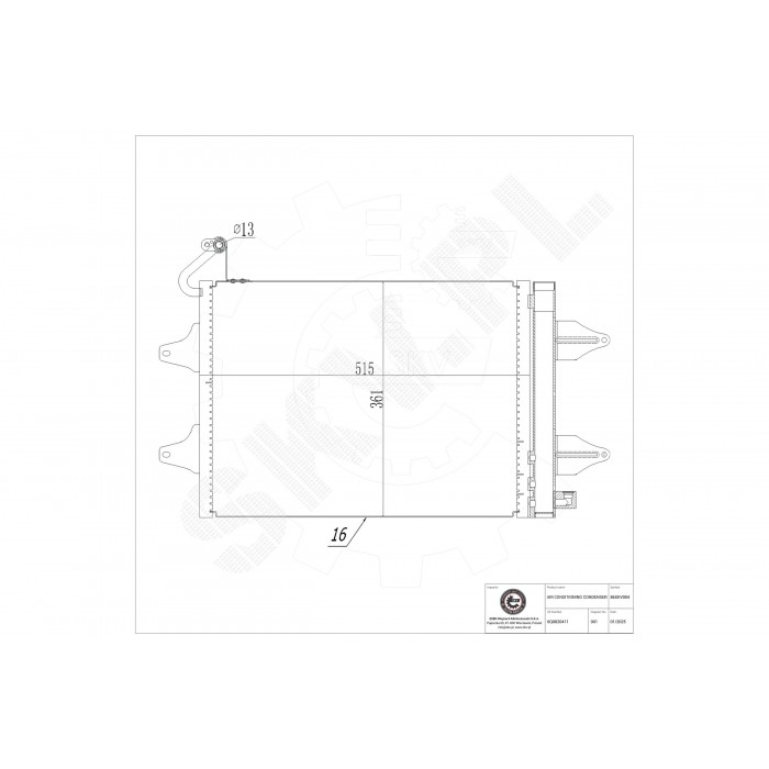 Condenseur de Climatisation Pour VW Seat Skoda 5Z0820411 5Z0820411D 5Z0820411E