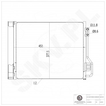 Condenseur de Climatisation Pour Smart Fortwo 4515000054 4515000154 A4515000054