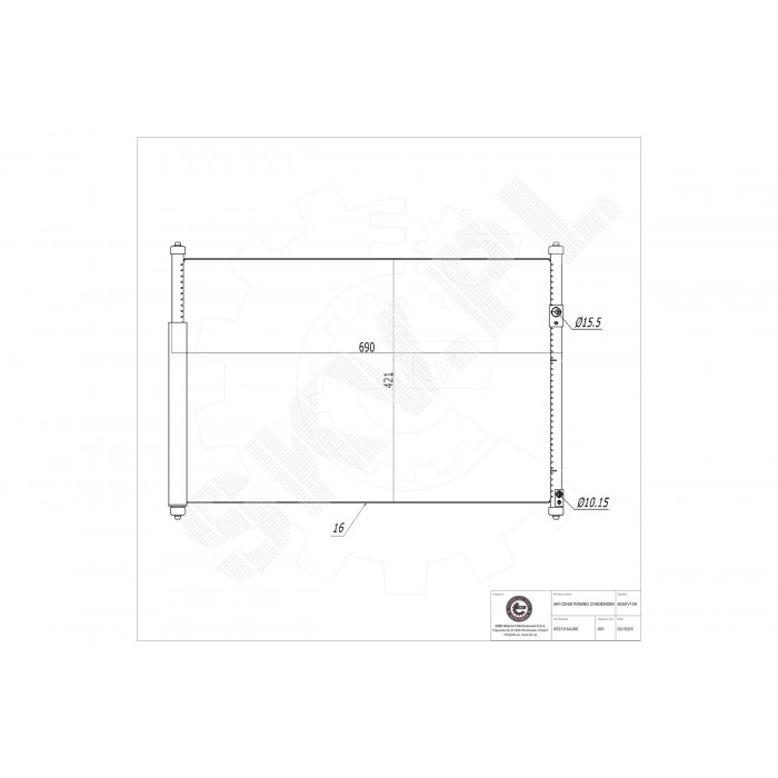 Condenseur de Climatisation Pour Suzuki Grand Vitara II 9531064JA0 9531064JA0000