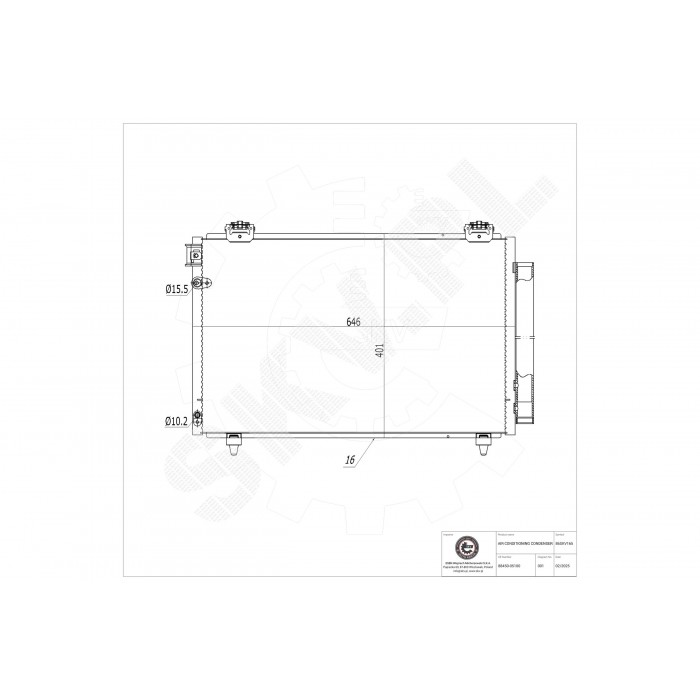 Condenseur de Climatisation Pour Toyota Avensis 8845005100 8845005101