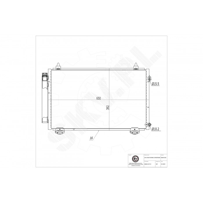 Condenseur de Climatisation Pour Toyota Corolla 8845002150 8845002170 8845012230