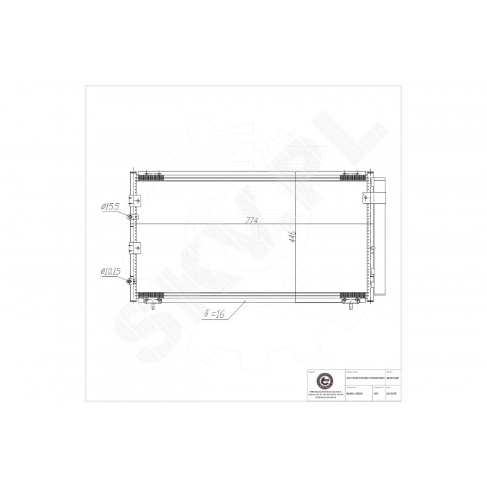 Condenseur de Climatisation Pour Toyota Previa II 8846028550