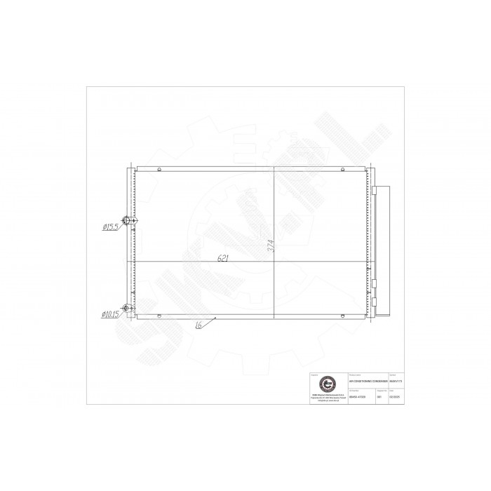 Condenseur de Climatisation Pour Toyota Prius 3/5 Portes 8845047020