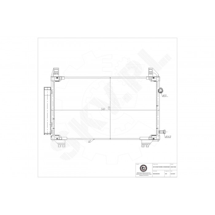 Condenseur de Climatisation Pour Toyota Yaris 884600D400 884600D510
