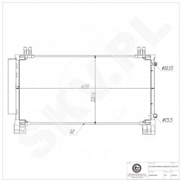 Condenseur de Climatisation Pour Toyota Yaris 884600D500 884600D550