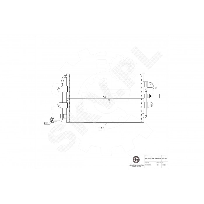 Condenseur de Climatisation Pour VW New Beetle 1C0820411 1C0820413 1C0820413A
