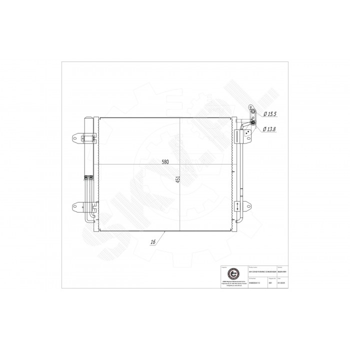 Condenseur de Climatisation Pour VW Tiguan 5N0820411C 5N0820411D 5N0820411E