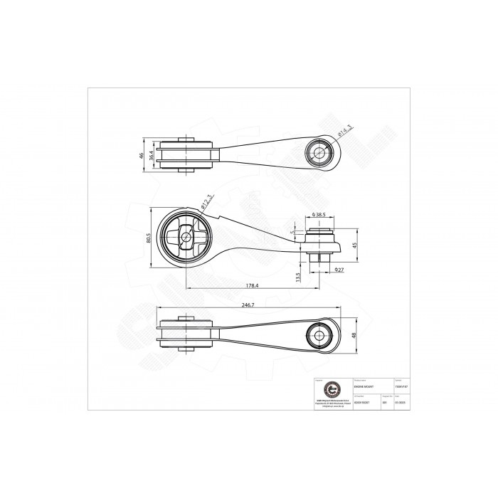 Support Moteur Arrière Pour Renault Clio II Kangoo Thalia I Nissan Kubistar