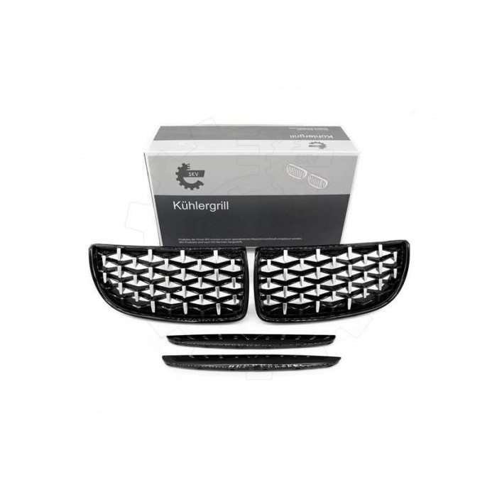 2 Grilles de Radiateur Pour BMW Série 3 E90 E91 51137117241 51137117242