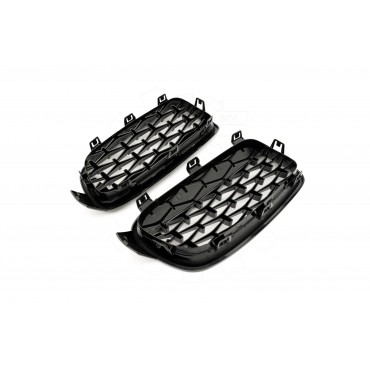 2 Grilles de Radiateur Pour BMW Série 3 F30, F80 F31 51137255411