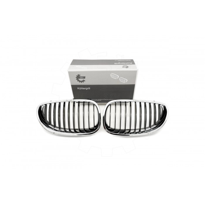 2 Grilles de Radiateur Pour BMW Série 5 E60 E61 51137027061 51137027062