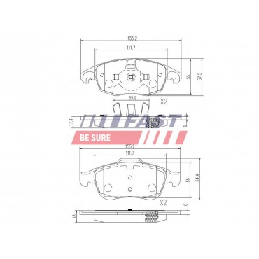 Kit Plaquette de Frein Avant Pour Peugeot Citroën DS 1617272980 1611838580