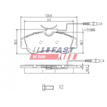 Kit Plaquette de Frein Avant Pour Peugeot 306 Partner Citroën Berlingo Xsara