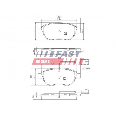 Kit Plaquette de Frein Avant Pour Peugeot Fiat Citroën Lancia 71752990 77364599