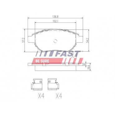 Kit Plaquette de Frein Avant Pour Peugeot Fiat Citroën Lancia 425339 425385