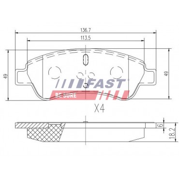 Kit Plaquette de Frein Avant Pour Peugeot Citroën DS 425240 1610489680 425475