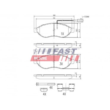 Kit Plaquette de Frein Avant Pour Peugeot Fiat Citroën 1617273980 71770026