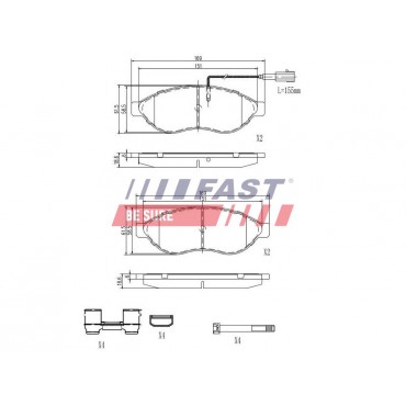 Kit Plaquette de Frein Avant Pour Peugeot Fiat Citroën 425461 71770026 425462