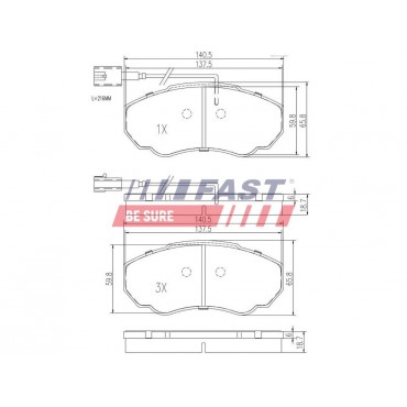 Kit Plaquette de Frein Avant Pour Peugeot Fiat Citroën 425242 71752979 425458