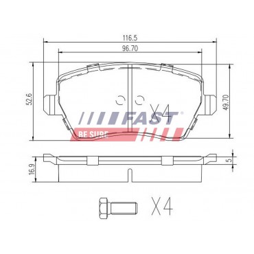 Kit Plaquette de Frein Avant Pour Renault Dacia Mercedes-Benz Nissan 7701209916
