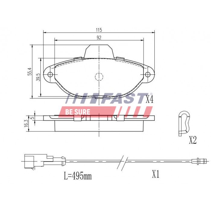 Kit Plaquette de Frein Avant Pour Fiat Cinquecento Panda Punto Seicento/600 Y