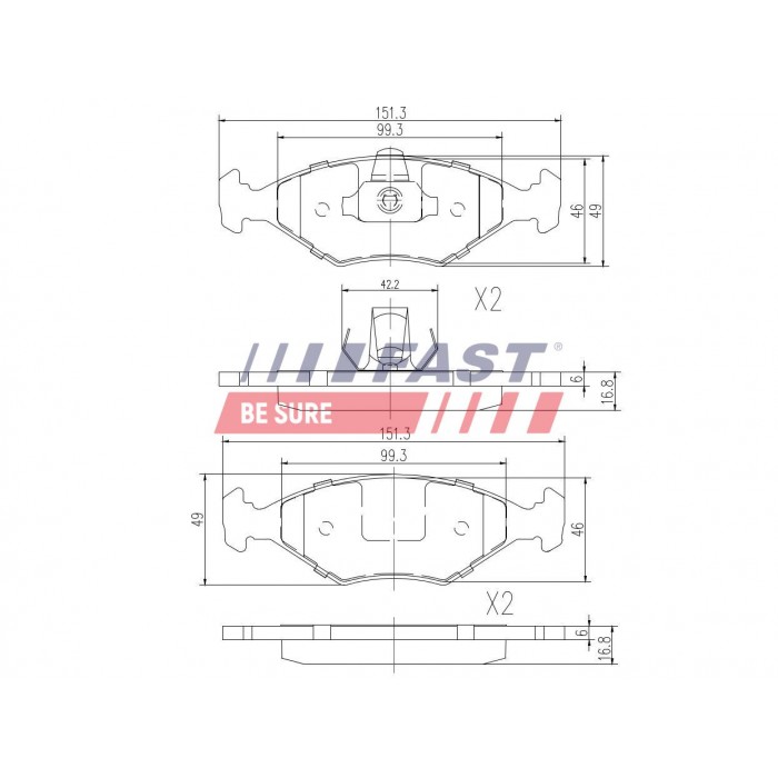 Kit Plaquette de Frein Avant Pour Fiat Duna Weekend Premio Innocenti Elba