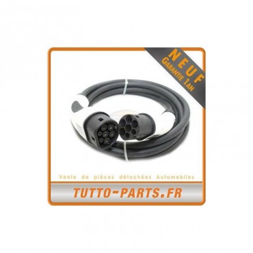 Câble Wallbox Borne Recharge Voiture électrique Type 2 - 5 mètres 32A