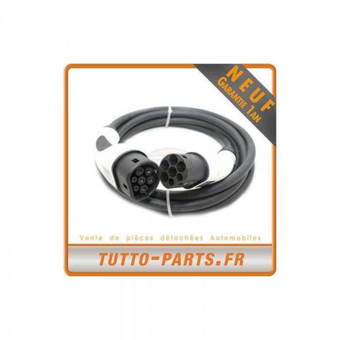 Câble Wallbox Borne Recharge Voiture électrique Type 2 - 5 mètres 32A