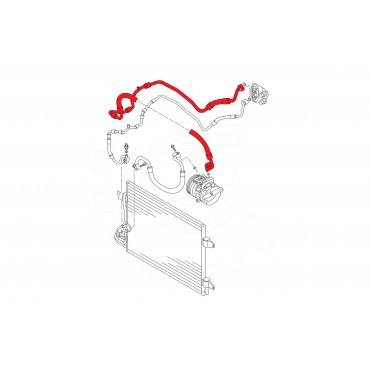 Tuyau de Clim Pour VW EOS Audi A3 Seat Skoda 1K0820743BQ 1K0820743BT 1K0820743CC