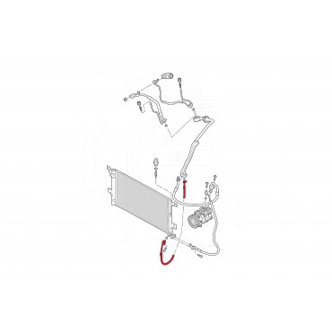 Tuyau de Clim Pour Audi A4 A5 8W0816741AJ 8W0816741AK 8W0816741C