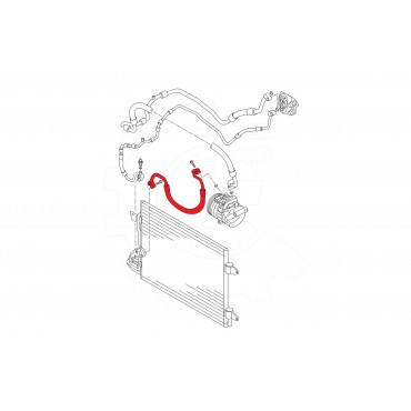 Tuyau de Clim Pour VW Golf Plus V 1K0820721BD 1K0820721C