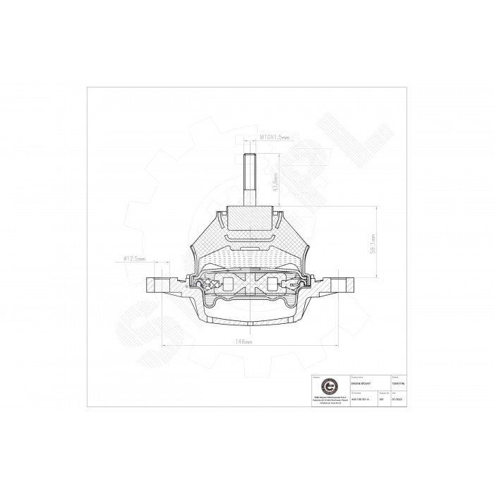 Support Moteur Gauche Pour Audi 100 A6 4A0199351A 4A0199351B