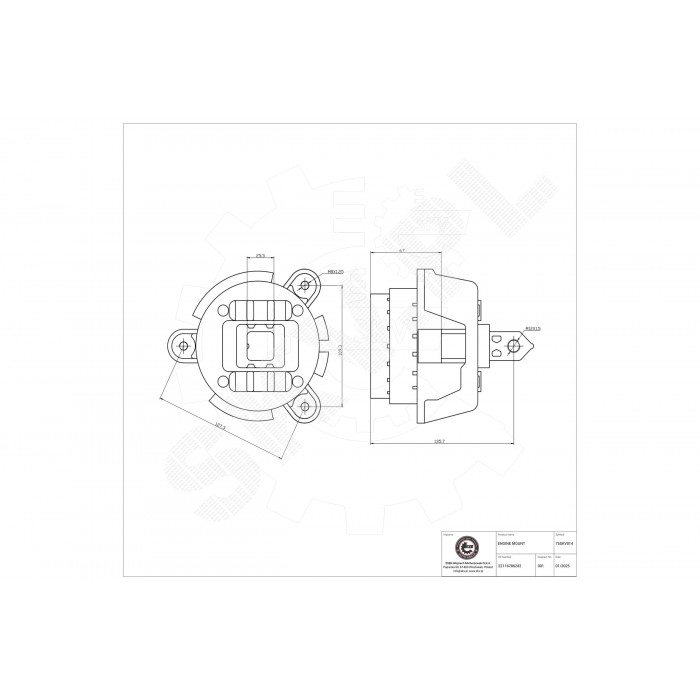 Support Moteur Droit Pour BMW Série 7 F01, F02, F03, F04 22116786242