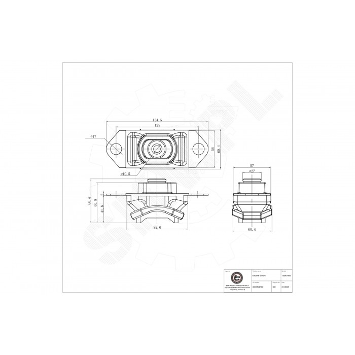 Support Moteur Gauche Pour Renault Dacia Nissan 6001548160 1122000Q0A 8200395661