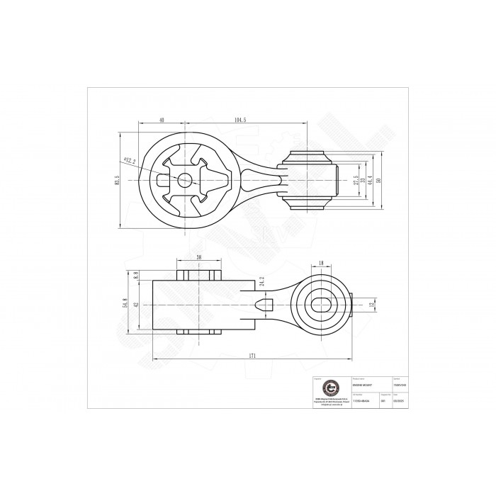Support Moteur Arrière Droit Pour Renault Kadjar Nissan Qashqai X-Trail