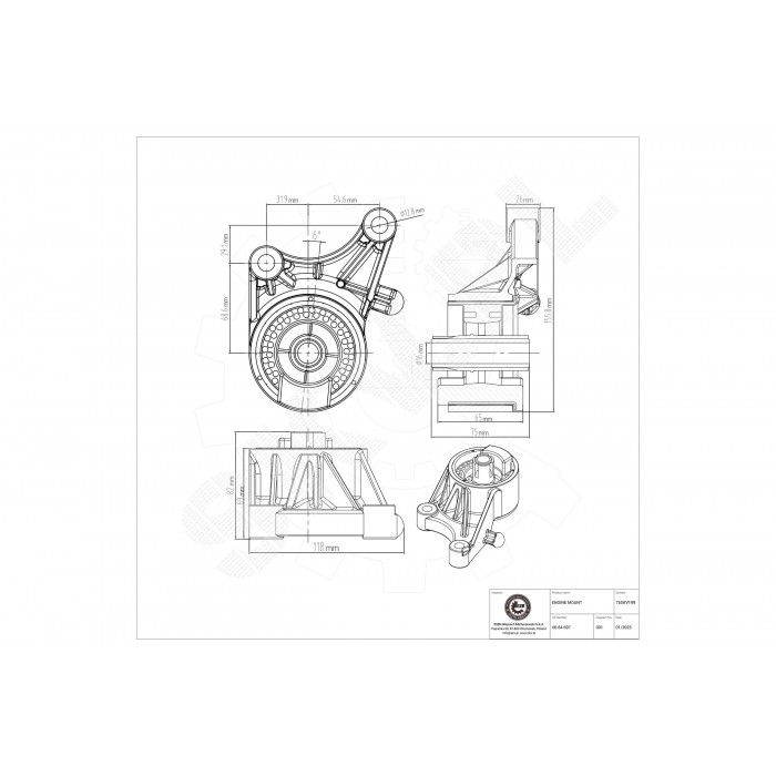 Support Moteur Avant Pour Opel Astra G Zafira A 0684697 90576048