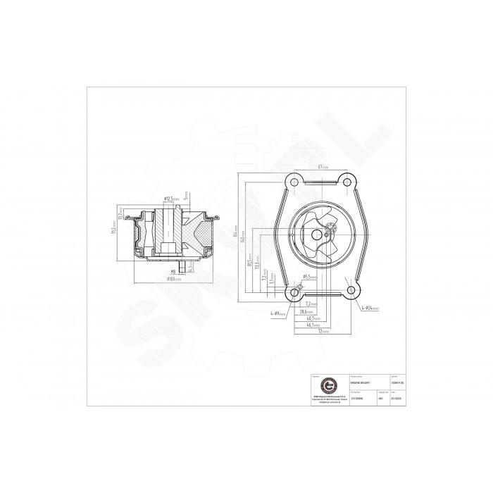 Support Moteur Gauche Pour Opel Astra H Zafira Vauxhall Zafira MK II (B)