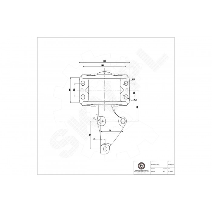 Support Moteur Droit Pour Peugeot 307 183993 9636270080