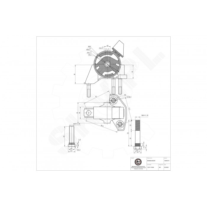 Support Moteur Arrière Pour Toyota Corolla 1237111430 1237111431 1237111461