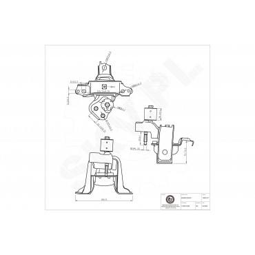 Support Moteur Droit Pour Toyota Yaris 1230521060