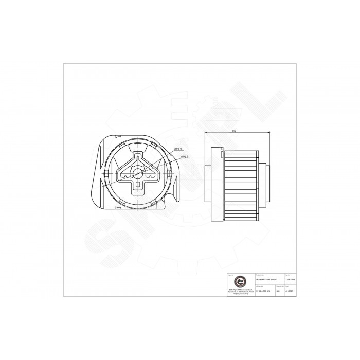 Support de Boite de Vitesses Pour BMW X5 E70 X6 E71, E72 22114088520 22316864675