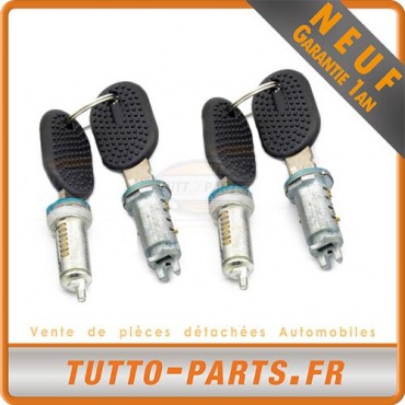 4 Barillets Serrure de porte + 2 clés pour CITROEN Jumper FIAT Ducato PEUGEOT Boxer