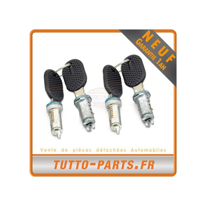 4 Barillets Serrure de porte + 2 clés pour CITROEN Jumper FIAT Ducato PEUGEOT Boxer
