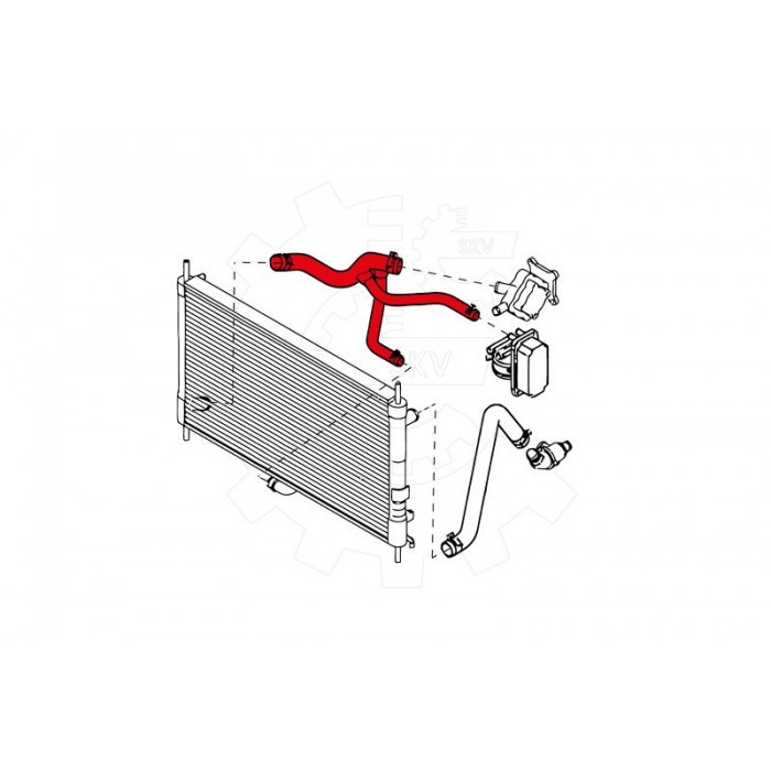 Tuyau de Refroidissement Pour Ford Transit 4408497 4714592 4C118B273AB
