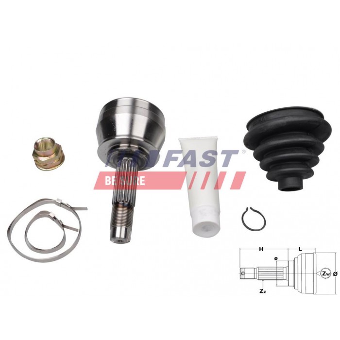 Tête de Cardan Arbre de Transmission Côté Roue Pour Fiat Palio 46307406