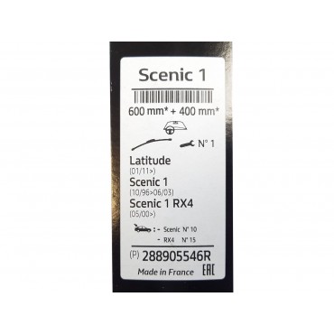 2 Balais d'Essuie Glace 600mm+400mm Pour Renault Audi Seat Alhambra Alfa Romeo