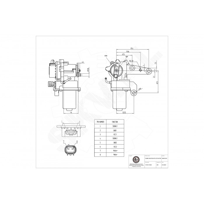 Actuateur de Turbo Wastegate Pour Toyota Land Cruiser 200 Lexus LX 1720151020
